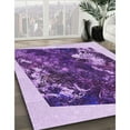 thumbnail image 3 of Ahgly Company Machine Washable Indoor Rectangle Transitional Bright Purple Area Rugs, 7' x 9', 3 of 7