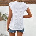 thumbnail image 6 of Women Casual V-Neck T-Shirts Loose Puff Short Sleeve Tops Tunic Blouses, 6 of 7