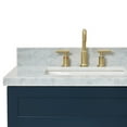 thumbnail image 5 of Ariel Hamlet 43 In. Left Offset Rectangle Sink Vanity With 1.5 In. Carrara White Countertop In Midnight Blue, 5 of 10