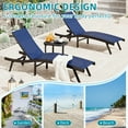 thumbnail image 7 of AECOJOY Outdoor Lounge Chair with Adjustable Positions, Aluminum Chaise Lounge Outdoor for Pool, Garden, Beach, Navy, 7 of 7