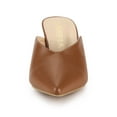 thumbnail image 3 of BLISSFUL STEP Mules à Talon Épais à Bout Pointu pour Femmes Brun (Taille 11), 3 of 7