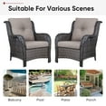 thumbnail image 4 of POCASSY Patio Furniture Cushions Set of 2, 22.5"*22.5" Outdoor Cushion for Patio Furniture, Water Resistant, Fade Resistant, Deep Seat Seat and Back Cushion for Chair, Sofa, and Couch, Gray, 4 of 7
