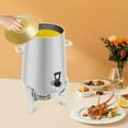 thumbnail image 3 of Coffee Urn With Fuel Holder, 3.5 Gallon/13L Stainless Steel Beverage Dispensers for Coffee Tea Hot Water, Hot Drink Dispenser with Stand, Chafer Urn with Spigot for Parties Catering,Silver, 3 of 9