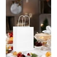 thumbnail image 4 of 100-Packs White Paper Gift Bags with Handles - 8.26" x 6" x 3.15" Small Size for Party, Wedding & Birthday, 4 of 4
