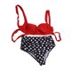 thumbnail image 5 of Traje De Baño De Verano Para Mujer, Escote En V, Cruzado Y Plisado En El Busto, Corte Alto, Estampado, Pantalones Cortos De Baño De Dos Piezas, 5 of 7
