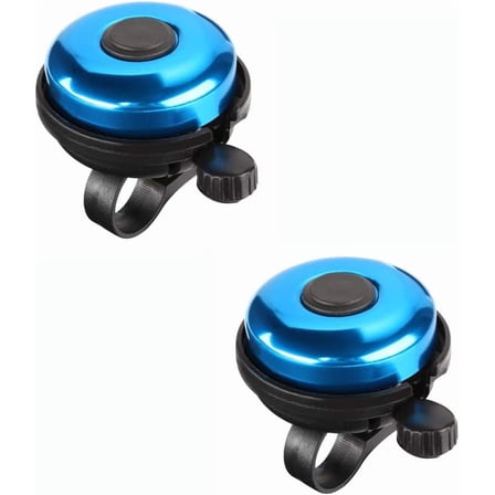 QIANJI Classic Bike Bell, Aluminum Bicycle Bell, Loud Crisp Clear Sound Bicycle Bike Bell for Adults Kids 2pack
