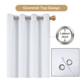 thumbnail image 2 of Topfinel 100% Blackout Curtains 132 x 114 inches Long for Bedroom Living Room Solid Grommet Room Darkening Drapes 2 Panels, White, 2 of 6
