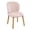 Pink, variant on Ktaxon Armless Chenille Accent Chair, Modern Vanity Chair with Solid Wood Legs, Ergonomic Curved Back Leisure Chair for Bedroom Study Dressing Room White