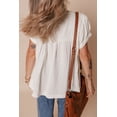 thumbnail image 2 of Chic Summer Blouse for Women: Cuffed Short Sleeves and Flared Silhouette | [ZhiHiMeRi] | (US 8-10)M, 2 of 12