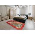 thumbnail image 5 of Ahgly Company Machine Washable Indoor Rectangle Contemporary Khaki Green Area Rugs, 2' x 4', 5 of 7