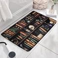 thumbnail image 3 of Black Halloween Skull Book Flannel Non Slip Door Rugs,Washable Door Mats Indoor,Decorative Door Mats,Dirt-Resistant and Absorbent Doormat for Entrance,Bedroom,Kitchen,Bathroom,31.5"x17", 3 of 4