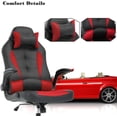 thumbnail image 4 of YRLLENSDAN Gaming Chairs，Office Gaming Chair with Lumbar Support Flip Up Arms Headrest Swivel Rolling Adjustable Computer Chair Racing Chair Gaming Chair for Adults Teens, Red, 4 of 8