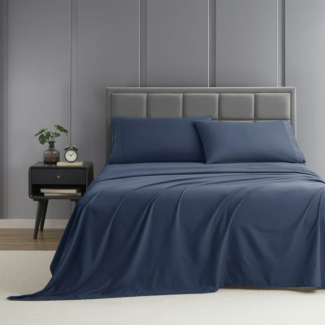 Nestl Twin Sheet Set, 1800 Series Microfiber Deep Pocket 4 Piece Bed Sheet Set