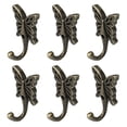 thumbnail image 7 of 6pcs Robe Hooks Zinc Alloy Curtain Wall Mounted DIY Coat Cloth Hanger with Screws Bronze Tone, 7 of 7