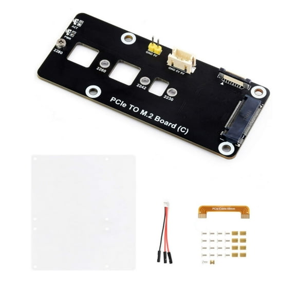 PCIe to M.2 NVMe SSD Adapter Board (C) HAT for Raspberry Pi5 Gen2 Gen3 2260 2280 TAPDRA Spare Part