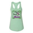 thumbnail image 4 of Wild Bobby, Raised On Sweet Tea & Jesus, Inspirational Christian, Women Racerback Tank Top, Mint, Small, 4 of 5