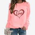 thumbnail image 2 of Busydd Valentine's Day Shirts for Women Fashion Love Heart Print T-Shirts Casual Versatile Round Neck Spring Tops Long Sleeve Valentines Going Out Tops, 2 of 3