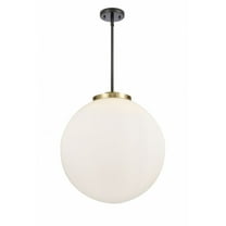 221-3S-BAB-G201-18 Innovations Lighting Beacon - 3 Light Pendant In Industrial Style-19 Inches Tall and 18 Inches Wide-Black Antique Brass