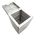 thumbnail image 5 of Furniture of America Azur Outdoor Aluminum & Wicker Outdoor Trash Can in Gray, 5 of 11