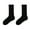 Black, variant on YAOBAMM Highly Elastic Socks 1 Pair Cozy Plush Winter Warm Breathable Versatile Autumn Thickened Unisex Accessories