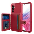 thumbnail image 2 of Feishell for Samsung Galaxy A55 Wallet Case, with ID&Credit Card Holder Slots Pockets Wallet Back Cover Stand Flip Folio Leather Magnetic Absorption Cover For  Samsung Galaxy A55,
Red, 2 of 7
