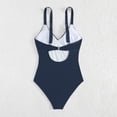 thumbnail image 4 of HOMBOM One Piece Swimsuits for Women Tummy Control Swimwear Adjustable Straps Ruched Navy Womens Bathing Suit Slimming, 4 of 6