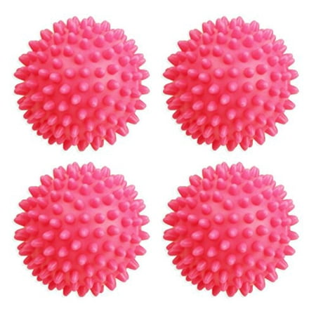 Set of 4 Pink Dryer Balls! Black Duck Brand - Reusable Dryer Balls Replace Fabric Softener! Hypoallergenic and Eco-Friendly! Lowers Drying Time! Naturally Softens and Releases Static (Best Brand Of Wool Dryer Balls)
