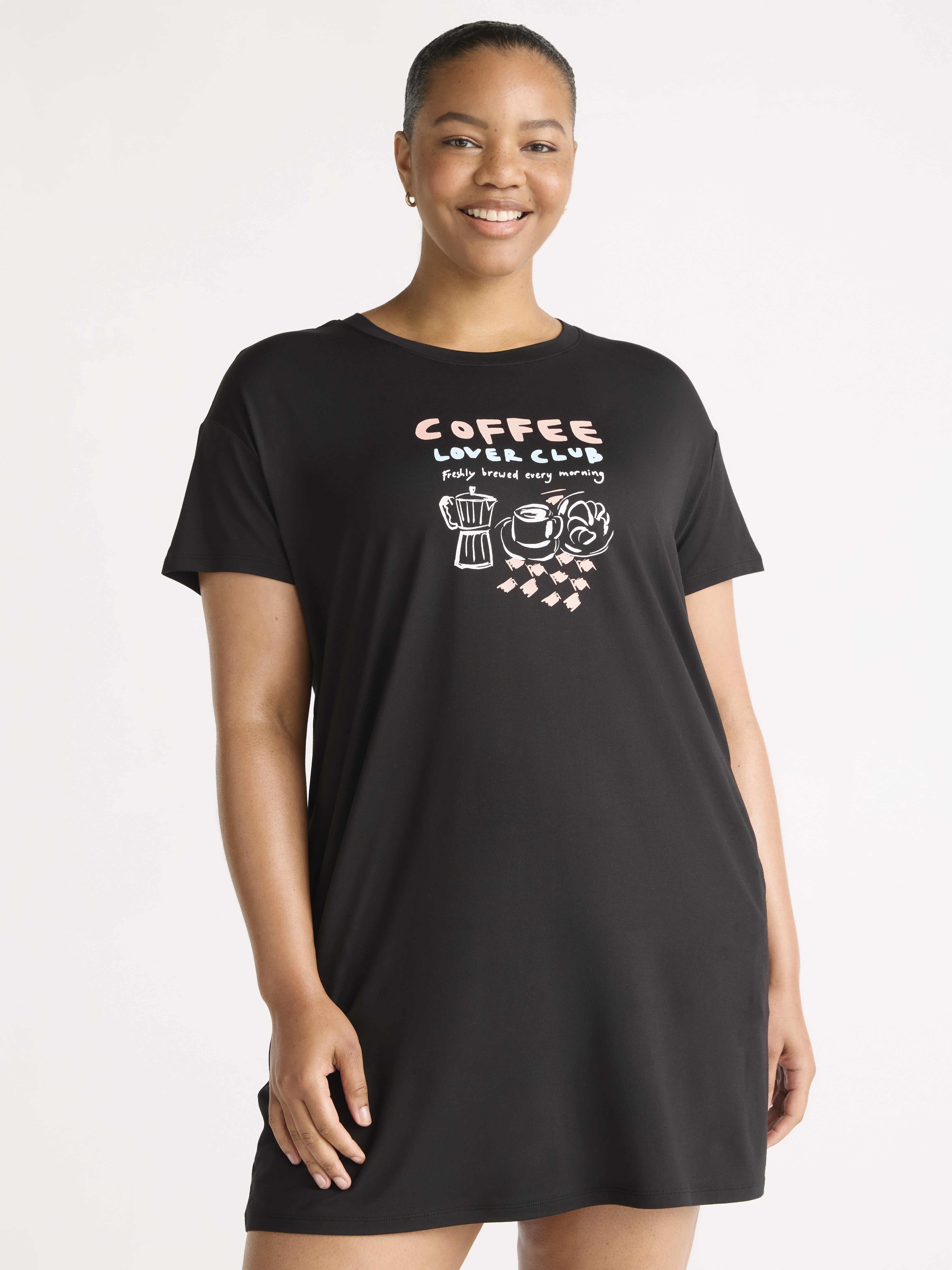 Joyspun Women's Dreamy Soft Collection Sleepshirt with Short