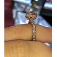 thumbnail image 2 of HeartsAndYou 3ct Natural Peach Morganite Hidden Halo Ice Engagement Ring 14k SOLID Rose Gold, 2 of 6