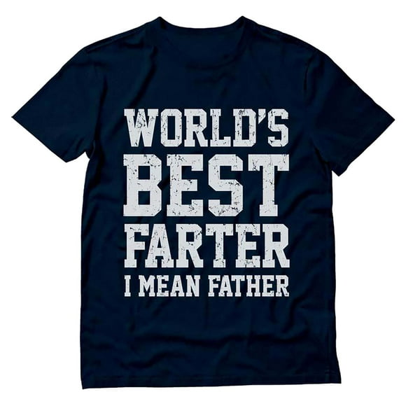 Outfmvch Mens T-Shirts Polo Shirts for Men Graphic Tees Dad Father's Day Shirts for Dad Worlds Best Farter I Mean Father T Shirt Humor Cool Best Gift Sweatshirt Mens Shirts 1Pc Shirt Blue S