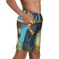 thumbnail image 3 of Totoro Men's Swim Trunks Quick Dry Beach Board Shorts with Pockets Mesh Lining Bathing Suits, 3 of 7
