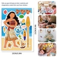 thumbnail image 2 of 24 PCS Moana Sticker Sheets Large Make Your Own Mix and Match Sheets Play Set Reusable Stickers Fantasy Arts and Crafts Activity Party Favor Supplies Craft, 2 of 4
