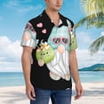 thumbnail image 3 of Susaid Summer Gnome,Cute Gnome Print Hawaiian Shirts for Men Women,Hawaiian Summer Short-Sleeve Casual Relaxed-Fit Button-Down,Medium, 3 of 7