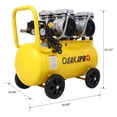 thumbnail image 4 of Topcobe 2.5HP Silent Oil-Free Air Compressor, Oil-Free, 13 Gallon Portable Electric Shop Air Compressor with Wheels and Automatic Drain Valve, 70 dBA Noise Level, Yellow, 4 of 11