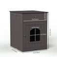 thumbnail image 5 of Yoneston Wooden Side Table Pet House Cat Litter Box Enclosure with Drawer, Modern Indoor Cat Home Nightstand, Brown, 5 of 9