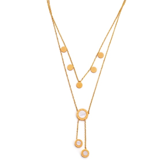 Double Layered Mother of Pearl Necklace