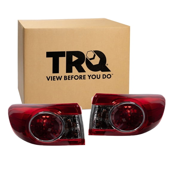 TRQ Rear Tail Lights Set TO2804111 TO2805111 Fits 2011-2013 Toyota Corolla