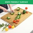 thumbnail image 5 of ATENOW 24 x 18 inch Extra Large Bamboo Cutting Boards for Kitchen, Carving Board for Meat, Turkey, Vegetables, BBQ, Cheese, Chopping Butcher Block with Juice Groove, 5 of 7