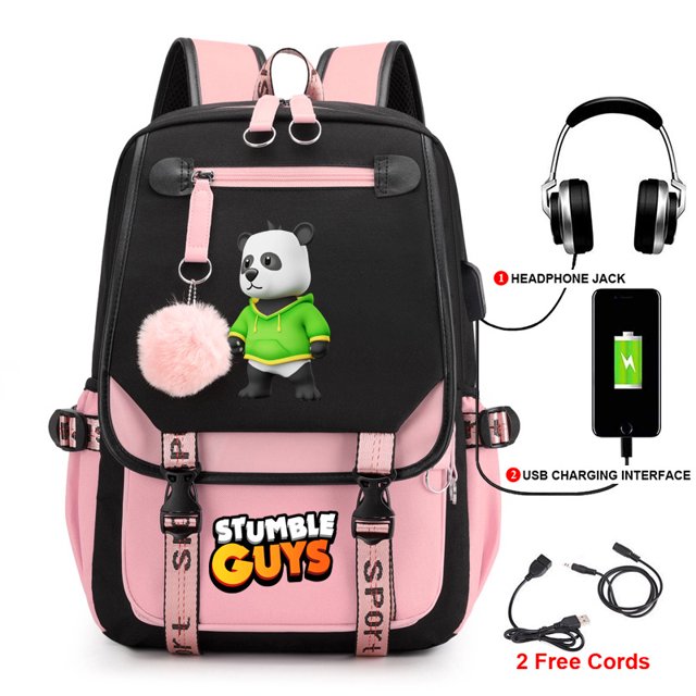Tripping Peoplestumble guysSurrounding the Game Backpack Student Schoolbag Fashion BackpackUSBComputer Bag 9 Average Size