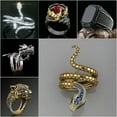 thumbnail image 2 of K-KED Fashion Punk Dragon Rings Men Hip Hop Delicate Jewelry Snake Ring Gifts Size 6-13-12-#3, 2 of 9