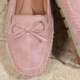 thumbnail image 6 of Bowknot Suede Loafers for Women Slip On Flats Comfortable Business Dressy Casual Non Slip Work Walking Shoes Red Size 6, 6 of 8