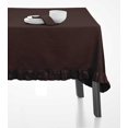 thumbnail image 4 of Vargottam Ruffle Tablecloth Rectangular Tabletop Covers Kitchen Dining Table Cloth Party Decoration Cotton Table Cover,Brown,54 x 72 Inches, 4 of 7