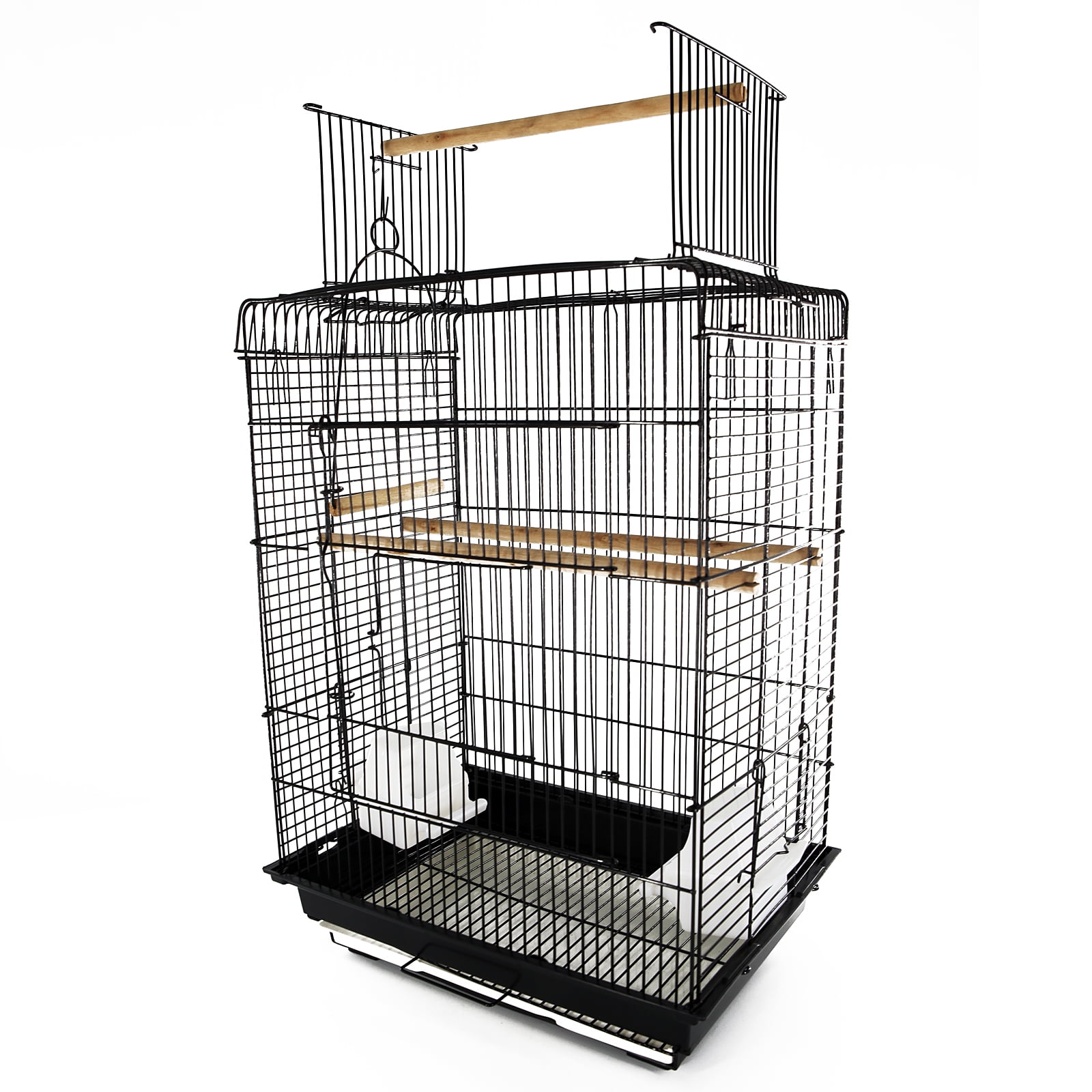 Pawhut Bird Cage, Black, 22"H, Steel
