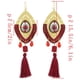 thumbnail image 3 of Encantos de declaración de moda Borla bohemia Dangle Evil Eye Hook Pendientes Rojo Yuyangstore Pendientes Tassel Hook, 3 of 6