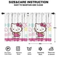 thumbnail image 2 of 2 Panels Print Pattern Nursery Curtains Boys Girls Kids Hello Kawaii Cat Cute Window Drapes for Living Bedroom Playroom Room Decor Rod Pocket 52x63Inch, 2 of 5