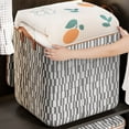 thumbnail image 4 of PENGXAING [] Large Capacity Folding Clothes Storage Bag  Portable Foldable Closet Organizers Bins with Reinforced Handle Zipper 100L, 4 of 6