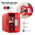 thumbnail image 2 of Mini Refrigerador Frigobar 4l 6 Latas Casa Auto Oficina Xtellar Rojo, 2 of 3