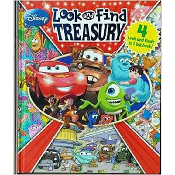 Pre-Owned Disney's Look and Find Treasury- 4 Look and Find Books in 1 Big Book (Hardcover) 1450842054 9781450842051