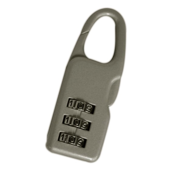 Candado Combinación Numérica de Metal McCarthy Zipperlock gris