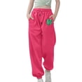 thumbnail image 4 of Girls Boys Sweatpants St. Patrick's Day Clover Shamrock Graphic Sweat Pants Spring Fall Unisex Kids Athletic Pants Hot Pink 3-4 Years, 4 of 4